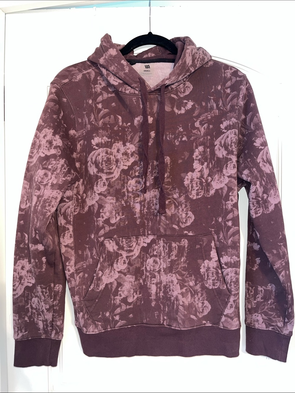 Men's Floral Crewneck Hoodie - Mauve